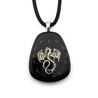 Orgone Pendant Necklace Silver Dragon Black Tourmaline   Shungite Emf Protection