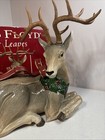 Vintage 1994 Fitz   Floyd Holiday Leaves Reindeer Cookie Jar Large Centerpiece