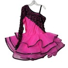 Revolution One Sleeve Dance Dress Tutu Costume Girls Lc   Xxlc Pink Black Ballet