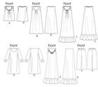 Sewing Pattern Womens Clothes Nightgown Pajamas Long Short Traditional Easy 5792