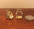 1 12 Classic dollhouse Model Horse Scale Filigree Arabian Stirrups - Gold Plated