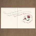 Unused Vintage Norcross Christmas Card  Rosy Cheek Young Girl Poinsettia Flowers