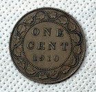 1910 Canada Large One Cent Coin Edward Vii Canadian 1 Cent Bronze  2