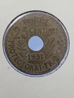 1931 Tunisia 25 Centimes Nickel Bronze Coin  tc25
