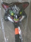 Vintage Fun World Halloween Black Rubber Cat Plastic Horn Noise Maker Nos 