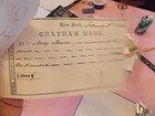 1856 Nyc New York City Chatham Bank  1 000 Check   Rect Bowery Nice    