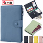 Unisex Rfid Blocking Leather Passport Holder Wallet Cover Case Travel Id Holder