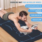 Ab Roller Wheel Mat 7mm Thick Non-slip Gym Floor Pad Yoga Knee Mat 63 x28 