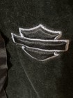 Womens Harley-davidson Velour  Embroidered  Black Zip Front Hoodie Size 1w Euc