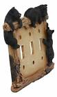 Ebros Single Pack Black Bear Wall Light Cover Plate Triple Toggle Switches