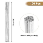 100pcs White Floral Wire Stems Bendable 0 9mm 20 Gauge Florist Wire For Flower