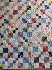 Vintage Hand Stitched  Patchwork Quilt Colorful 