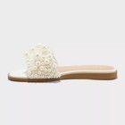 Women s Nylah Pearl Slide Sandals - A New Day Cream 8