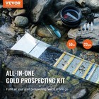 50 Inch Folding Sluice Box Gold Panning Kit 23pc Gold Prospecting Equipment Kit