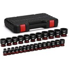 26 Pcs 1 2  Drive Standard Impact Socket Set 12 Point Metric 10mm-36mm Cr-mo