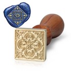 Vintage Wax Seal Stamp With Removable Brass Head   Wooden Handle For Cards  Invi