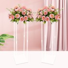 2x Transparent Acrylic Flower Stand Pedestal Party Wedding Backdrop Rack Decor