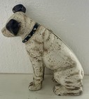 Rca Dog Piggy Bank Cast Iron  nipper  Coin Bank With Hand Painted Antique Finish