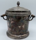 Antique Electro Plated Copper Silver Plate Ice Bucket 5d2 Hallmarked Roped Edge