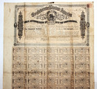 1864 Civil War  100 Confederate Loan Bond Certificate 2nd Series With 60 Coupons