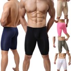 Men s Sports Boxer Pants Thin Tight Gym Solid Underwear Middle Legging Jogging