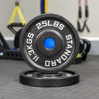 Steel Olympic Plates 25lb Pair - Premium Coated 2x 25lbs  Weights For 2in Bars