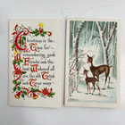 Lot Of 14 Vintage 1950   s Christmas Greeting Cards 4x6 Unused Envelopes Box