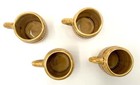 Set Of 4 Vintage Pottery Barrel Shot Glasses Retro Barware Japan Read
