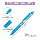 6pcs Erasable Gel Pens  With Comfortable Grip  Dark Blue Ink