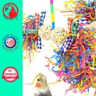 3615 Fuzzy Atta Bird Toy Parrot Cage Toys Cockatiel African Grey Conure Amazon