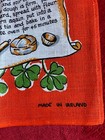 New Vintage Pure Linen Irish Recipes Kitchen Tea Towel Made In Ireland