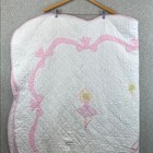Pem America Ballerina Quilt 68x86  Twin Cottage Feminine Bows Scalloped Flawed