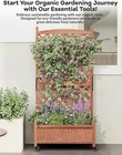 Raised Garden Bed Elevated Wood Planter Box With Wheels And 61  h Trellis 1 2pcs
