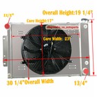 4 Row Radiator Shroud Fan For 1967-69 Chevy Camaro Pontiac Firebird Big Block At