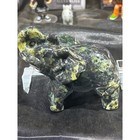 Hand Carved Serpentine Elephant Lucky Raised Trunk Statue 1lb 7oz