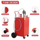 50 Gal Fuel Caddy With Manual Pump Portable Gas   Diesel Transfer Tank On Wheels