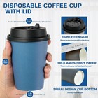 100 Pack 12 Oz Disposable Paper Coffee Cups With Lids For Coffee  Water  Juic   