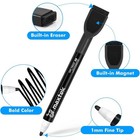 Fine Tip Magnetic Dry Erase Markers Low Odor Whiteboard Pens With Eraser For