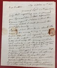 U s   1831 Stampless Cover folded Letter  Sent From Readfield To Strong  Maine