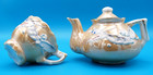 Vintage Childs China Teapot And Cup Lusterware Hand Painted Dragon