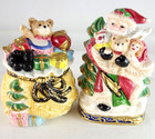 Mint Vtg 1994 Oci Fitz   Floyd Renaissance Santa Christmas Salt   Pepper Shakers