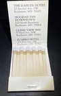 Rochester Lodging Mn Full Unstruck Vintage Matchbook Advertising