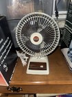 Vtg Lasko Galaxy 6    Fan Amber Blades Model 3146 Table Desk With Original Box Euc