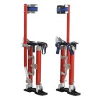 Red Aluminum 18-30 Inch Adjustable Drywall Stilts For Painters Walking Finishing