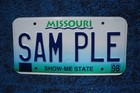 1998 Missouri Sample License Plate