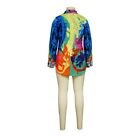 Usa Women Summer Paisley Print Long Sleeve Button Up Blouses Shirt Mini Dress  t