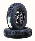 2 Rockman Trailer Tire Assembly St205 75r15 8-ply Black Mod Rim 5 Lug On 4 5 