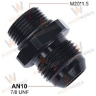 2pcs  10an Male Flare To M20 X 1 5mm Male Metric Fitting Adapter Aluminium Alloy