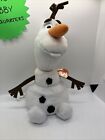 Frozen Olaf 2014 Snowman Sparkly Beanie Baby 8  Animal Plush Stuffed Ty Disney