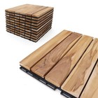 3rd Street Inn Deck Tiles - Interlocking Teak Patio Tiles - Teak